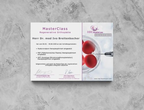 MasterClass erfolgreich abgeschlossen – moderne Therapien für Ihre Gelenkgesundheit